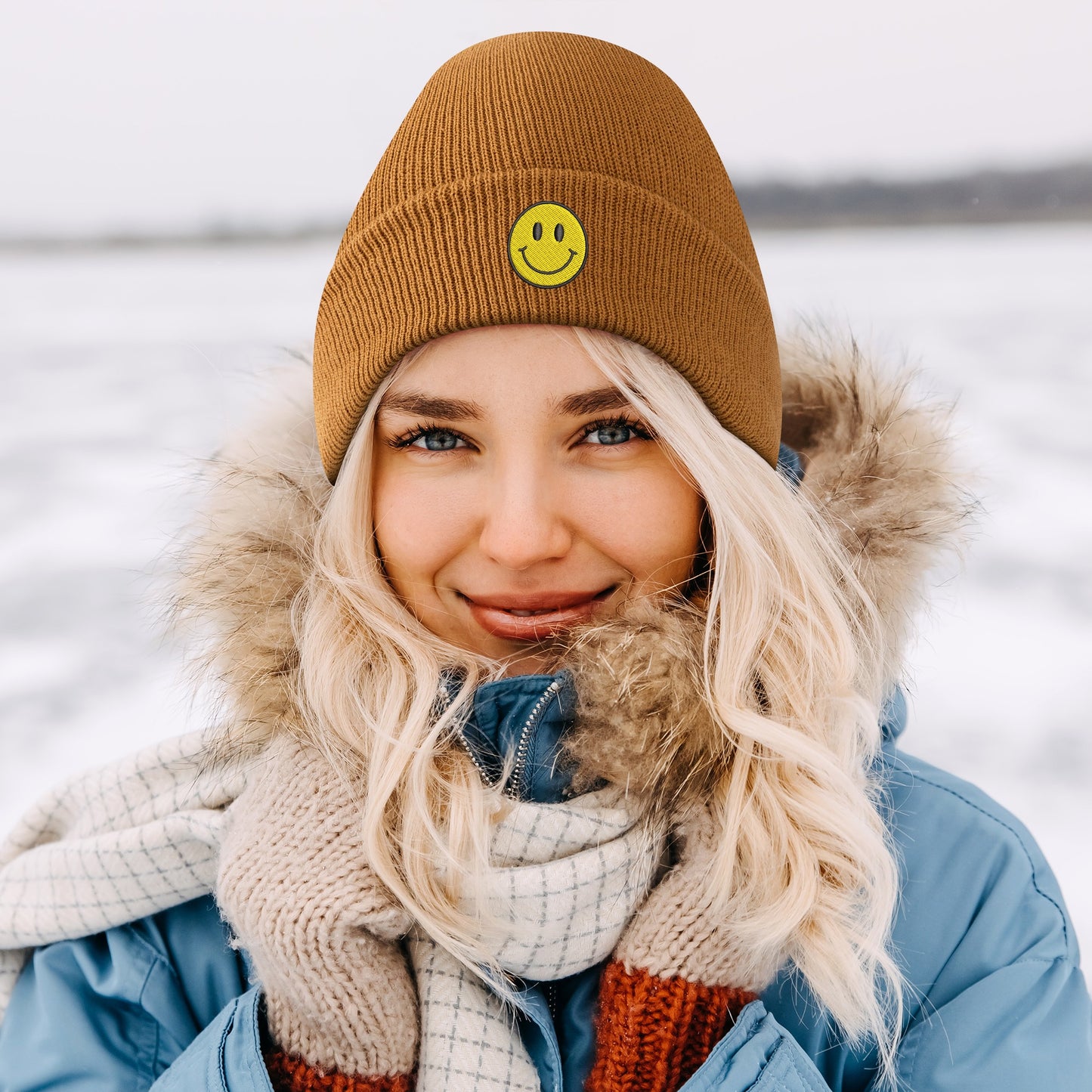 SMILEY EMBROIDERED HAT