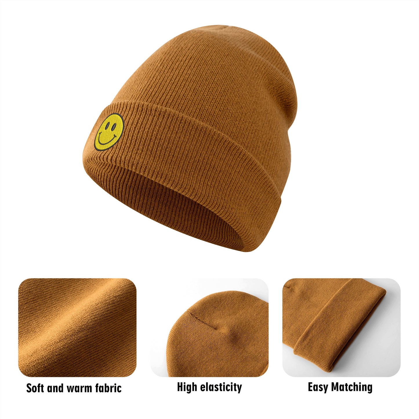 SMILEY EMBROIDERED HAT