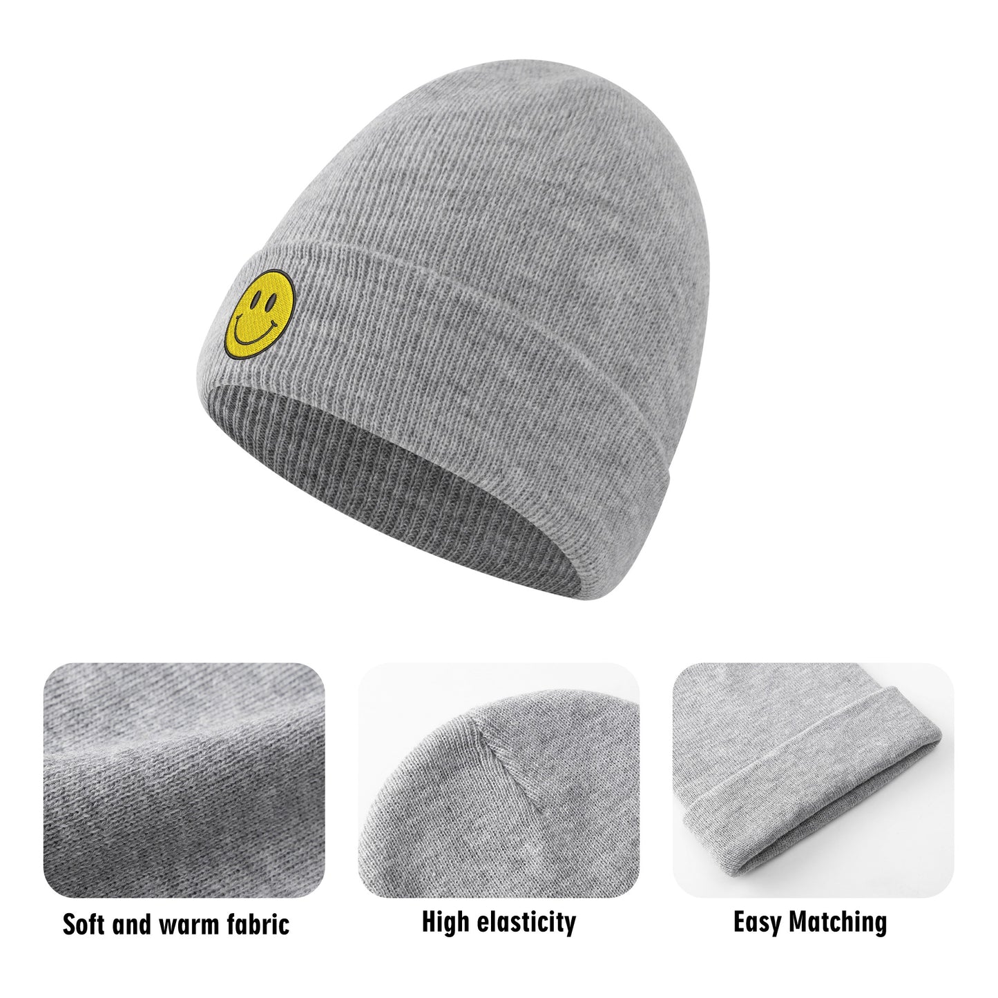 SMILEY EMBROIDERED HAT