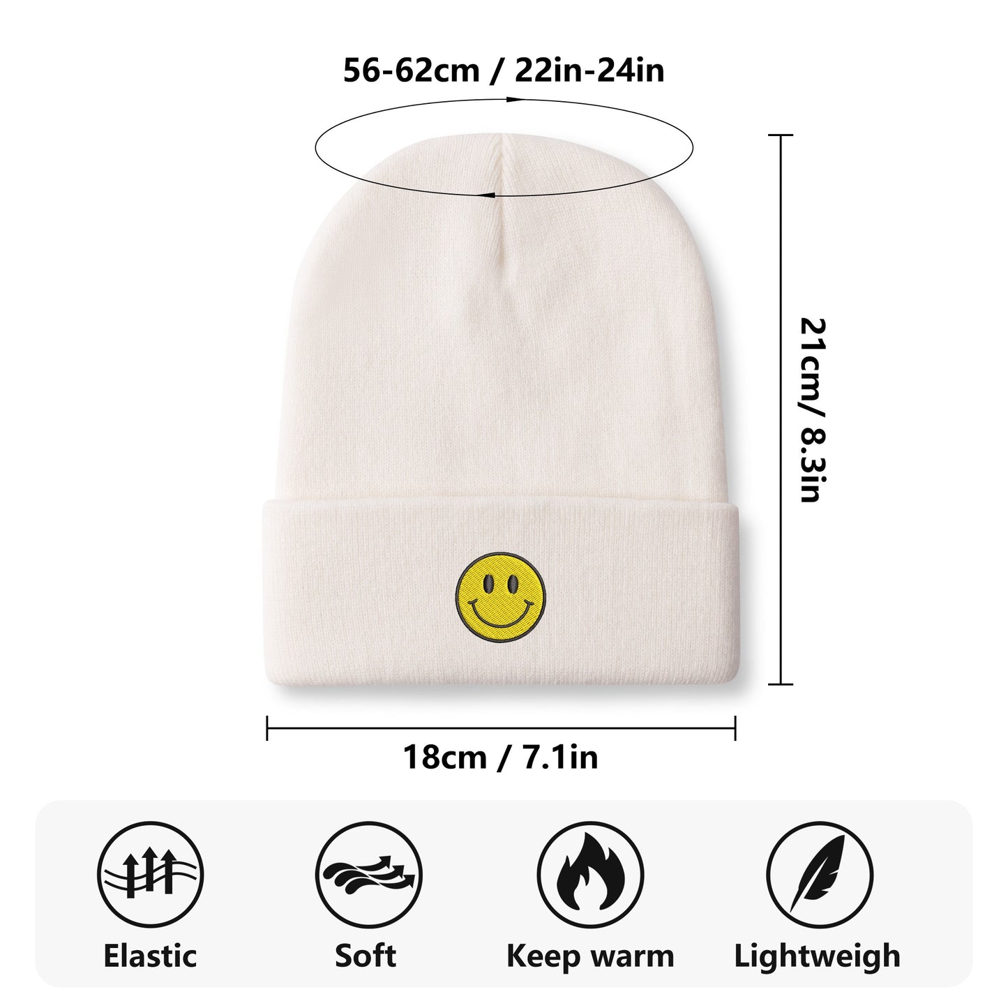 SMILEY EMBROIDERED HAT