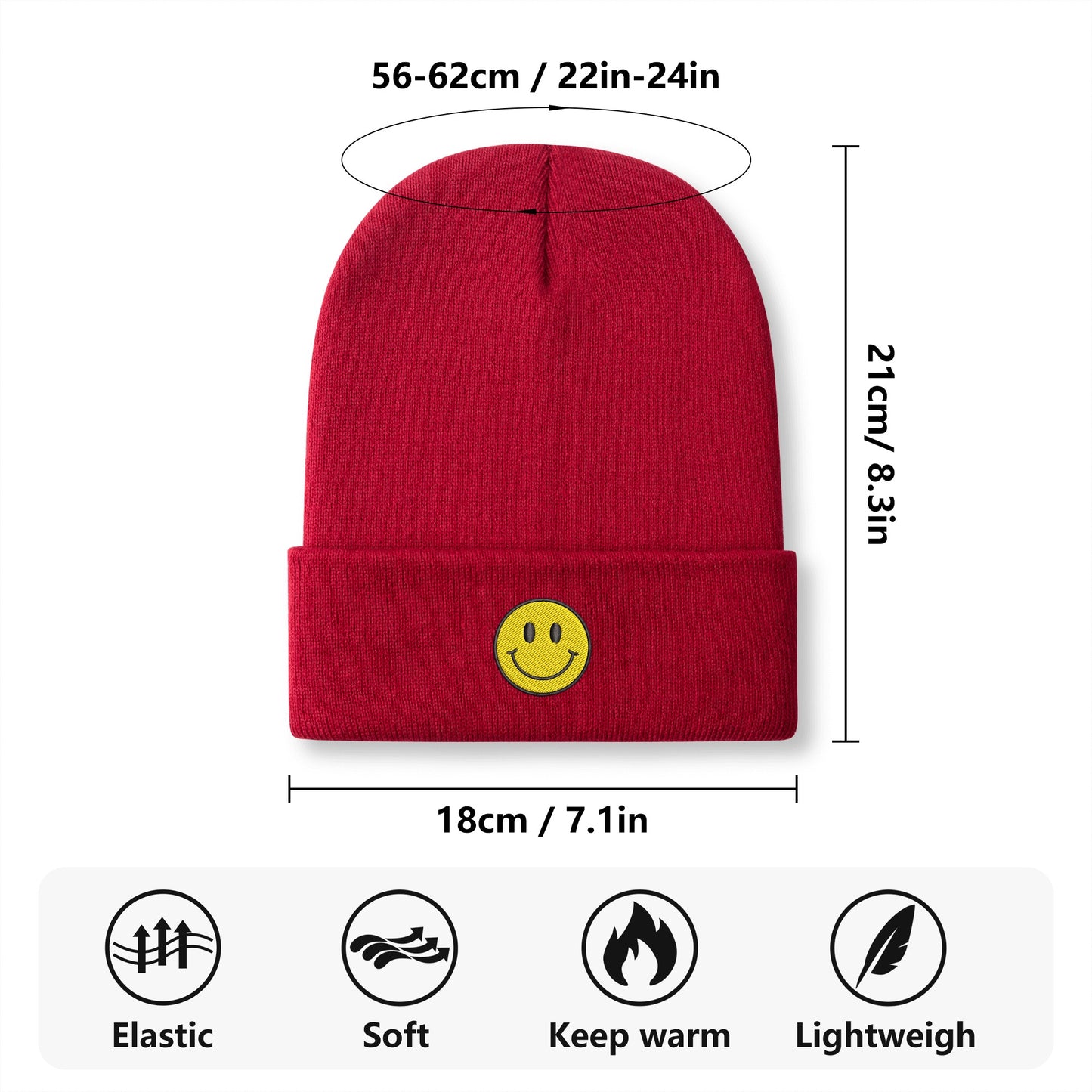 SMILEY EMBROIDERED HAT