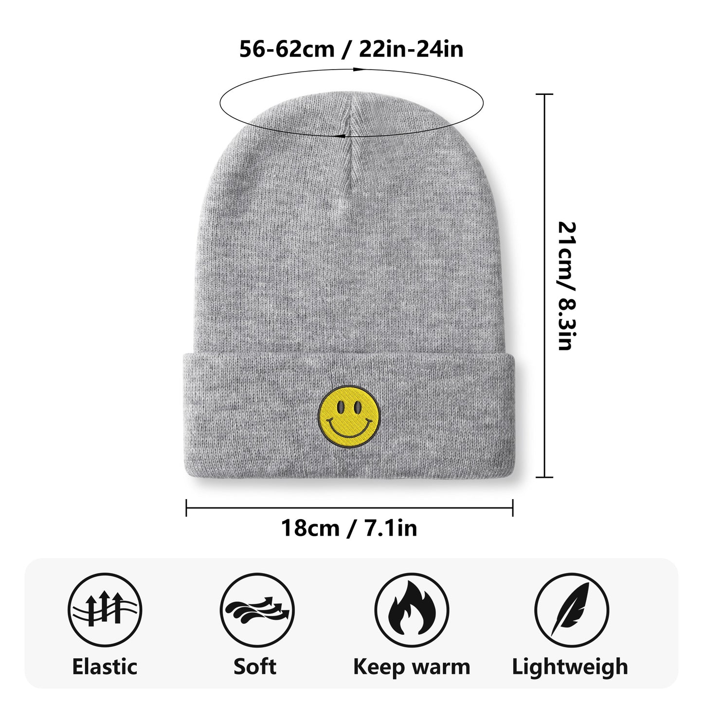 SMILEY EMBROIDERED HAT