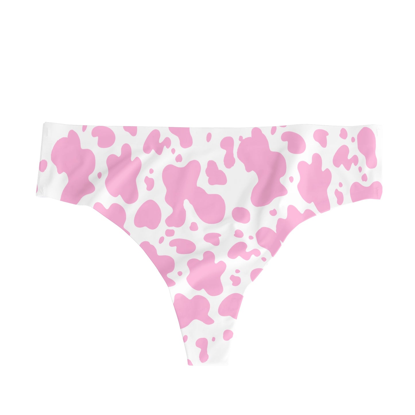 PINK COW PRINT THONG