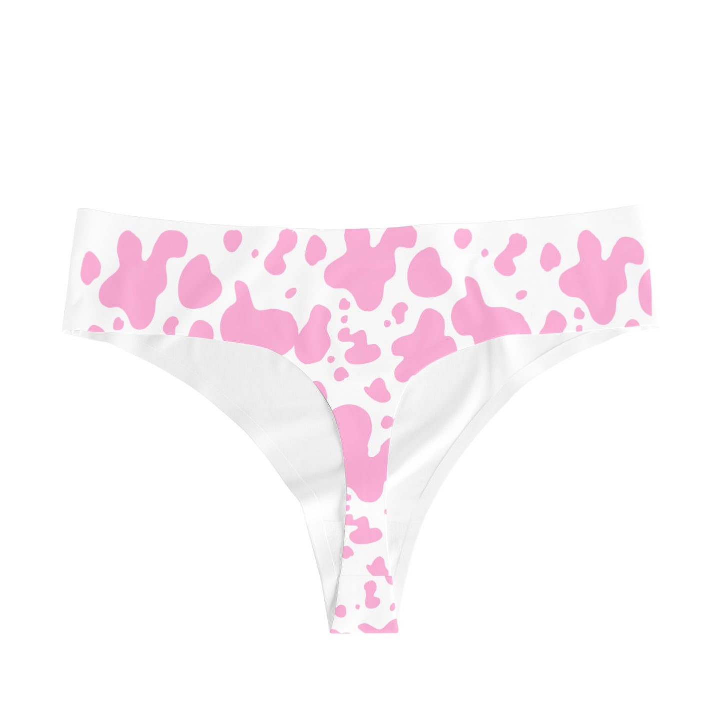 PINK COW PRINT THONG