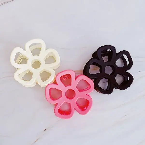 Anemone Flower Hair Claw Set Of 3