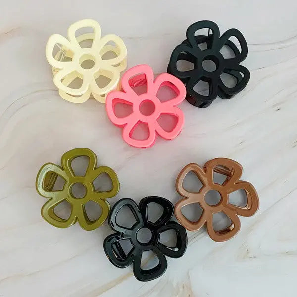 Anemone Flower Hair Claw Set Of 3