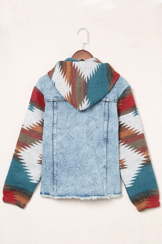 Geometric Denim Jacket