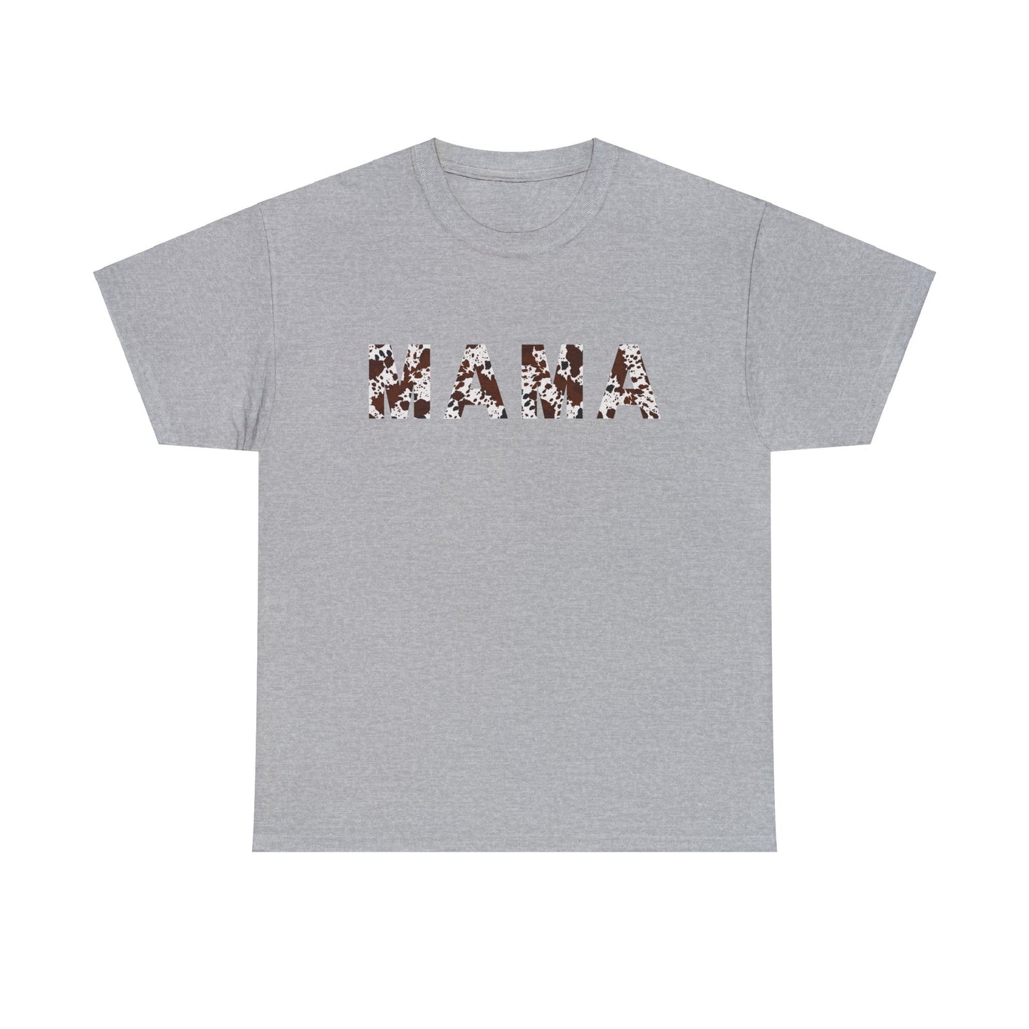 MAMA TEE - NATURAL COW PRINT
