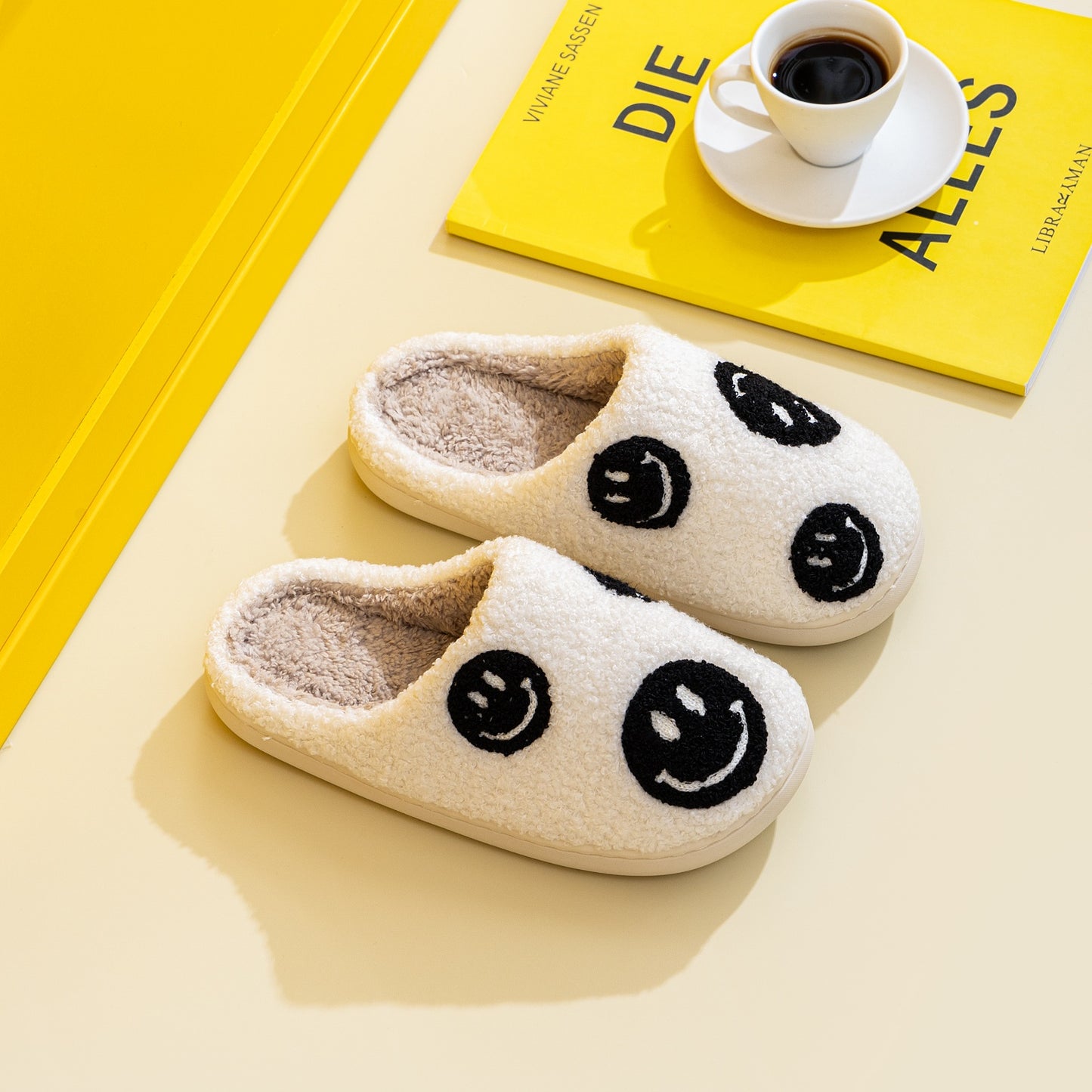 Dark Side Smiley Face Slippers