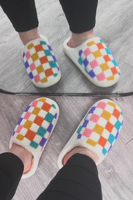 Checkered Slippers