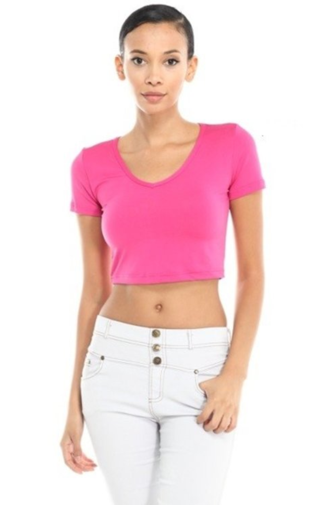 V-neck Crop Top