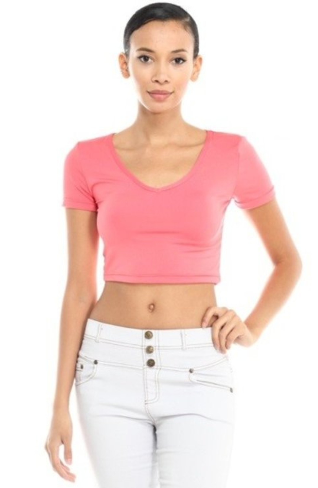 V-neck Crop Top