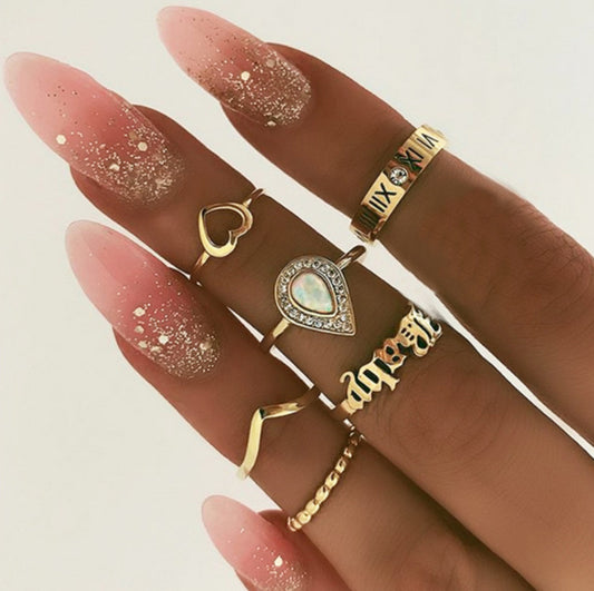 Flawless knuckle ring sets