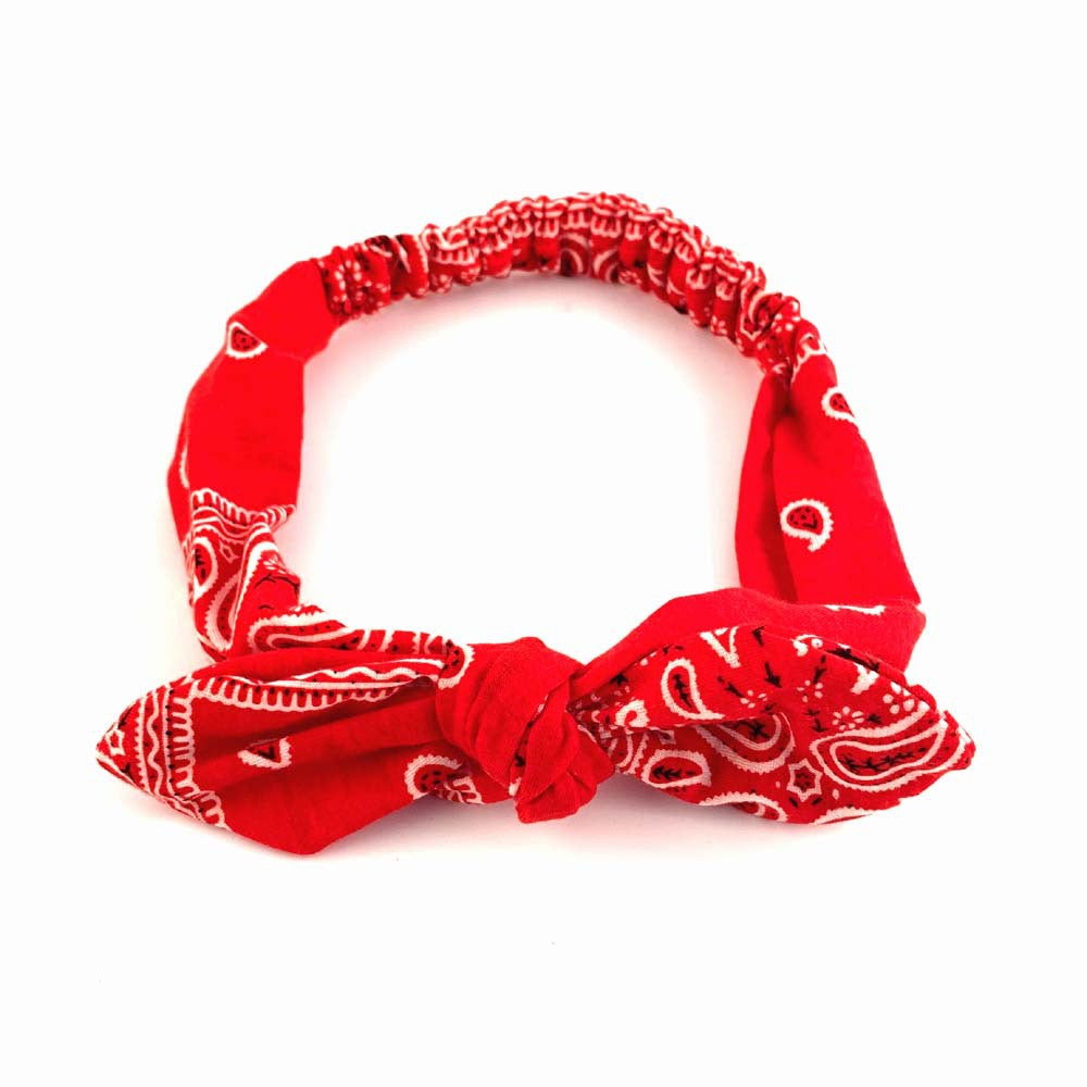 Bandana bow elastic headband