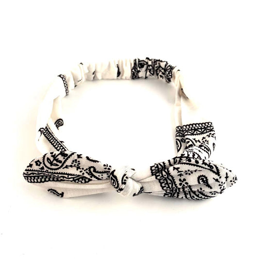 Bandana bow elastic headband